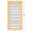 Oblon din lemn esenta pin, deschidere dreapta, feronerie standard, lamele fixe, fara toc, un canat, 500 mm x 1000 mm