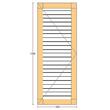 Oblon din lemn esenta pin, deschidere stanga, feronerie standard, lamele fixe, fara toc, un canat, 500 mm x 1300 mm