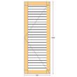 Oblon din lemn esenta pin, deschidere dreapta, feronerie standard, lamele fixe, fara toc, un canat, 500 mm x 1400 mm
