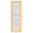 Oblon din lemn esenta pin, deschidere dreapta, feronerie standard, lamele fixe, fara toc, un canat, 500 mm x 1500 mm