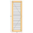 Oblon din lemn esenta pin, deschidere stanga, feronerie standard, lamele fixe, fara toc, un canat, 500 mm x 1500 mm