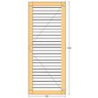 Oblon din lemn esenta pin, deschidere dreapta, feronerie standard, lamele fixe, fara toc, un canat, 600 mm x 1500 mm
