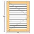 Oblon din lemn esenta pin, deschidere stanga, feronerie standard, lamele fixe, fara toc, un canat, 600 mm x 800 mm