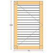 Oblon din lemn esenta pin, deschidere stanga, feronerie standard, lamele fixe, fara toc, un canat, 700 mm x 1000 mm