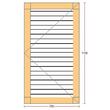 Oblon din lemn esenta pin, deschidere dreapta, feronerie standard, lamele fixe, fara toc, un canat, 700 mm x 1100 mm