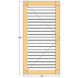 Oblon din lemn esenta pin, deschidere stanga, feronerie standard, lamele fixe, fara toc, un canat, 700 mm x 1200 mm