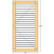 Oblon din lemn esenta pin, deschidere dreapta, feronerie standard, lamele fixe, fara toc, un canat, 700 mm x 1200 mm