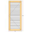 Oblon din lemn esenta pin, deschidere dreapta, feronerie standard, lamele fixe, fara toc, un canat, 700 mm x 1400 mm