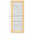 Oblon din lemn esenta pin, deschidere stanga, feronerie standard, lamele fixe, fara toc, un canat, 700 mm x 1500 mm