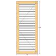 Oblon din lemn esenta pin, deschidere dreapta, feronerie standard, lamele fixe, fara toc, un canat, 700 mm x 1500 mm