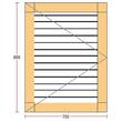 Oblon din lemn esenta pin, deschidere stanga, feronerie standard, lamele fixe, fara toc, un canat, 700 mm x 800 mm