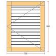 Oblon din lemn esenta pin, deschidere dreapta, feronerie standard, lamele fixe, fara toc, un canat, 700 mm x 800 mm