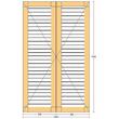 Oblon din lemn esenta pin, deschidere stanga, feronerie standard, lamele fixe, fara toc, doua canate, 1000 mm x 1500 mm