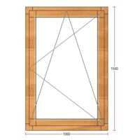 Fereastră din lemn stratificat de pin nordic, 1 canat, latime 1000 mm