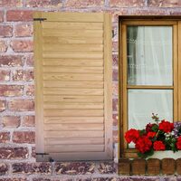 Oblon din lemn esenta pin, deschidere stanga, feronerie standard, lamele fixe, fara toc, un canat, 600 mm x 1400 mm