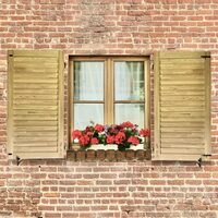 Oblon din lemn esenta pin, deschidere dreapta, feronerie standard, lamele fixe, fara toc, doua canate, 800 mm x 1500 mm